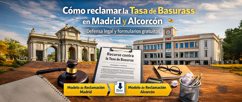 Cómo reclamar la tasa de basuras en Madrid y Alcorcón: defensa legal y formularios gratuitos